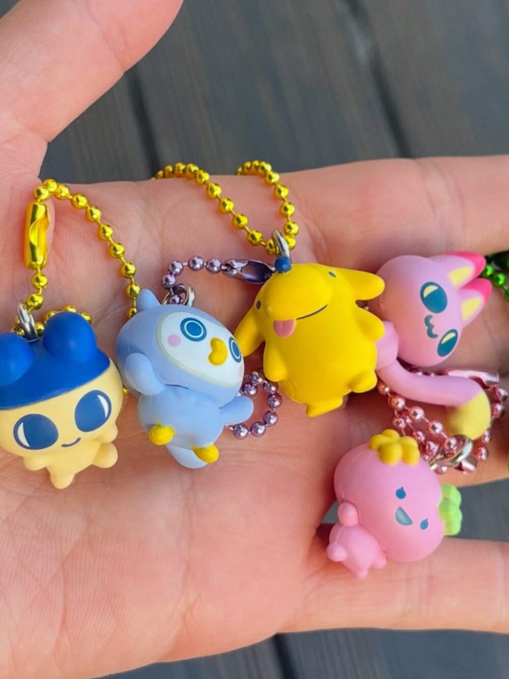 Bandai Tamagotchi Mascot Keychains Cartoon Character Mametchi Memetchi Kuchipatc